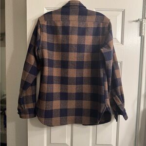 JCrew Wool (85%) Blend Men's Blue and Brown Checkered Jacket